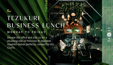 Tezukuri Business Lunch at SOKO Rooftop Bar Restaurants Brisbane fortitude valley